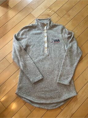 Charles River Apparel Gray USA Field Hockey Pullover Sweatshirt